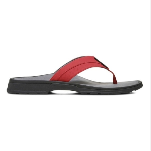 Vionic Men\'s Wyatt Red Black Thong Sandals Size 7 NEW main image 6